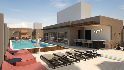 A top-floor terrace pool is among the amenities at the new Aloft Hotel Santo Domingo Piantini in the Dominican capital.