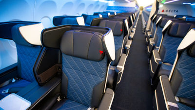 Delta's older generation Boeing 737-800s are being retrofitted with the airline's newest first-class seat. The seat debuted with the introduction of the carrier's Airbus A321neo fleet in 2022.