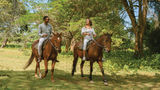Guests of the Fairmont Mount Kenya Safari Club on safari via horseback, which is less stressful  for wildlife than motor vehicles.