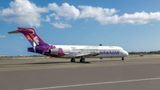A Hawaiian Airlines Boeing 717, a plane used for Hawaii interisland service.