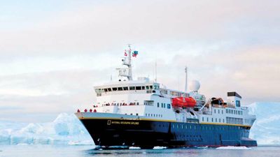 Guests choosing the Drake Passage flyover will sail on the renovated National Geographic Explorer.