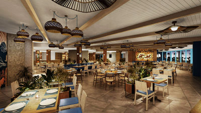 The Mercat restaurant at the Aruba Marriott Resort & Stellaris Casino draws culinary inspiration from the Mediterranean.
