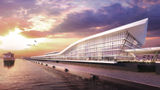 A rendering of MSC Cruises' Miami cruise terminal, which is scheduled to be completed in 2024.