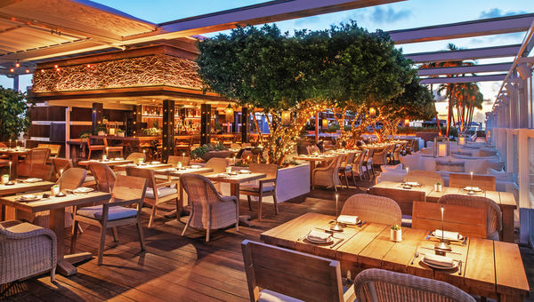 The hotel's rooftop pool deck is also home to the newly updated restaurant Watr at The Rooftop, which serves shareable Asian dishes.