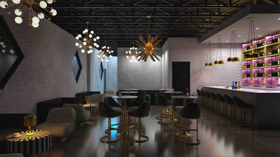 A rendering of the Smoke & Mirrors consumption lounge, expected to open this year in Las Vegas.